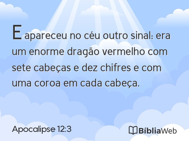 Apocalipse 12:3 em imagem para compartilhar
