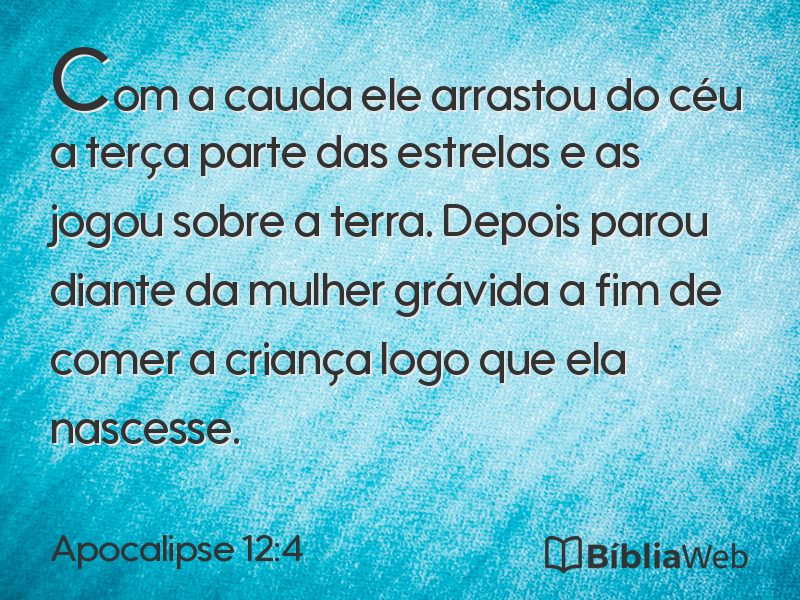 Apocalipse 12:4 em imagem para compartilhar