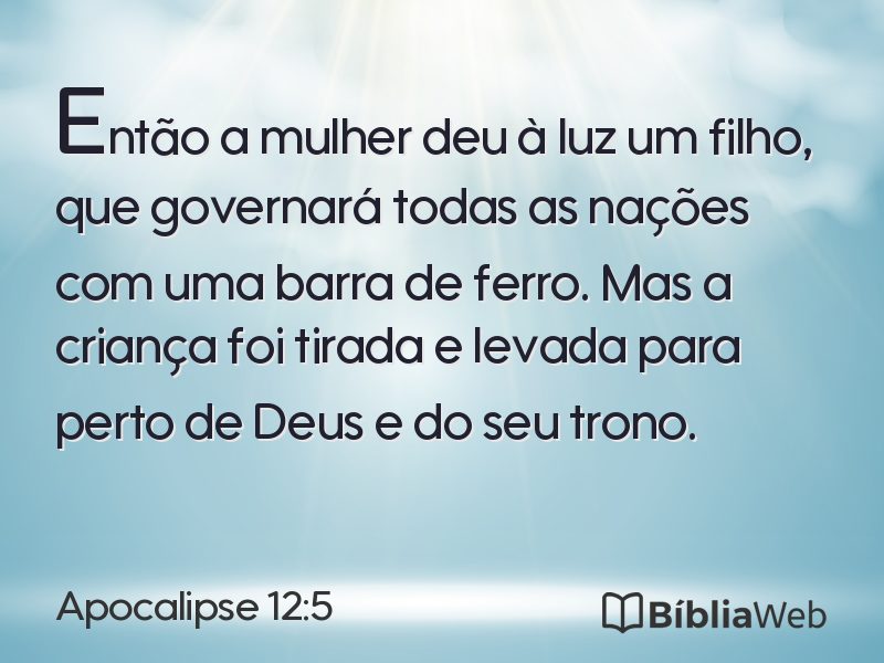 Apocalipse 12:5 em imagem para compartilhar