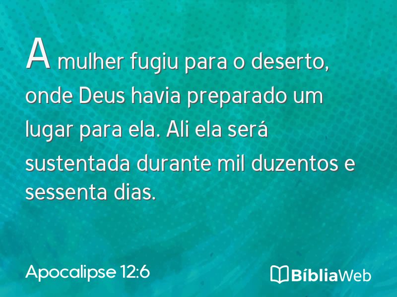 Apocalipse 12:6 em imagem para compartilhar