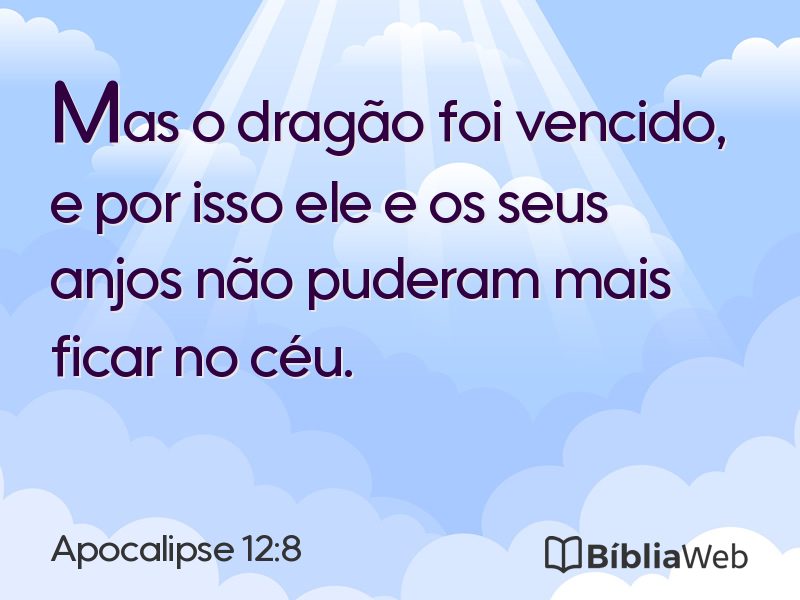 Apocalipse 12:8 em imagem para compartilhar
