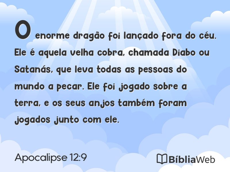 Apocalipse 12:9 em imagem para compartilhar