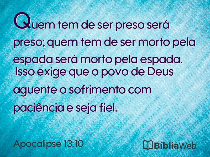 Apocalipse 13:10 em imagem para compartilhar