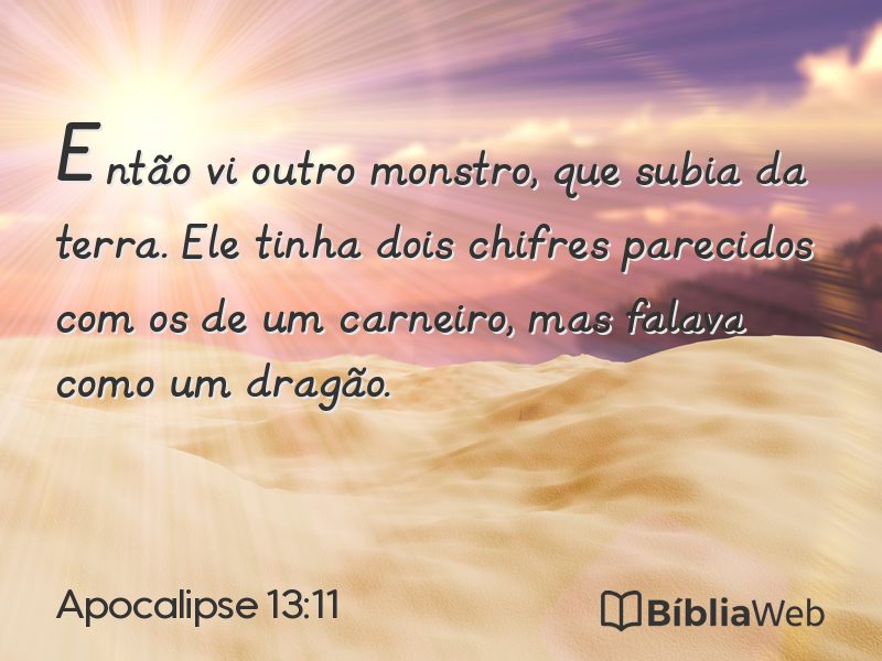 Apocalipse 13:11 em imagem para compartilhar