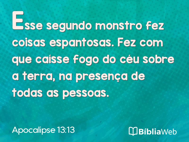 Apocalipse 13:13 em imagem para compartilhar