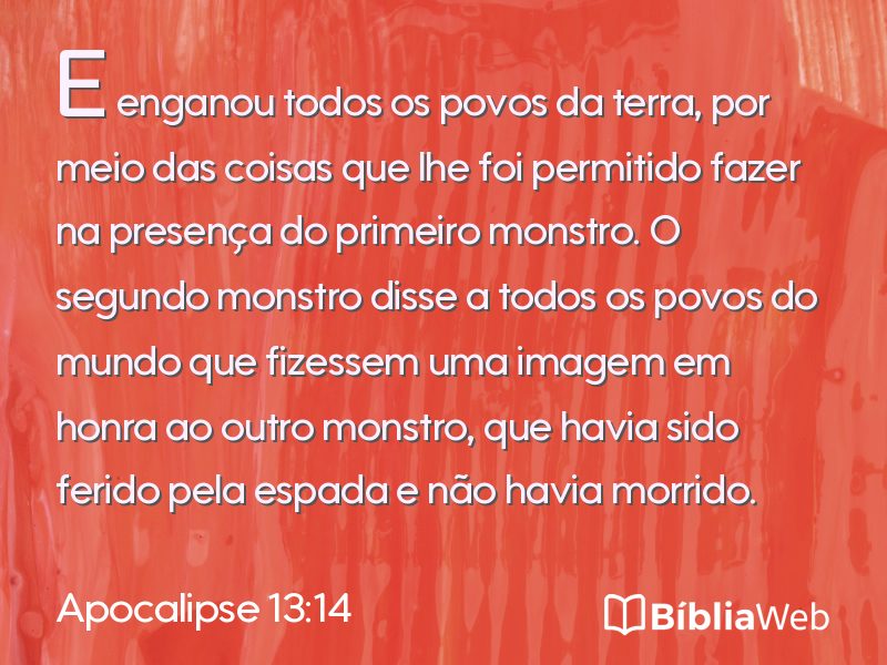 Apocalipse 13:14 em imagem para compartilhar