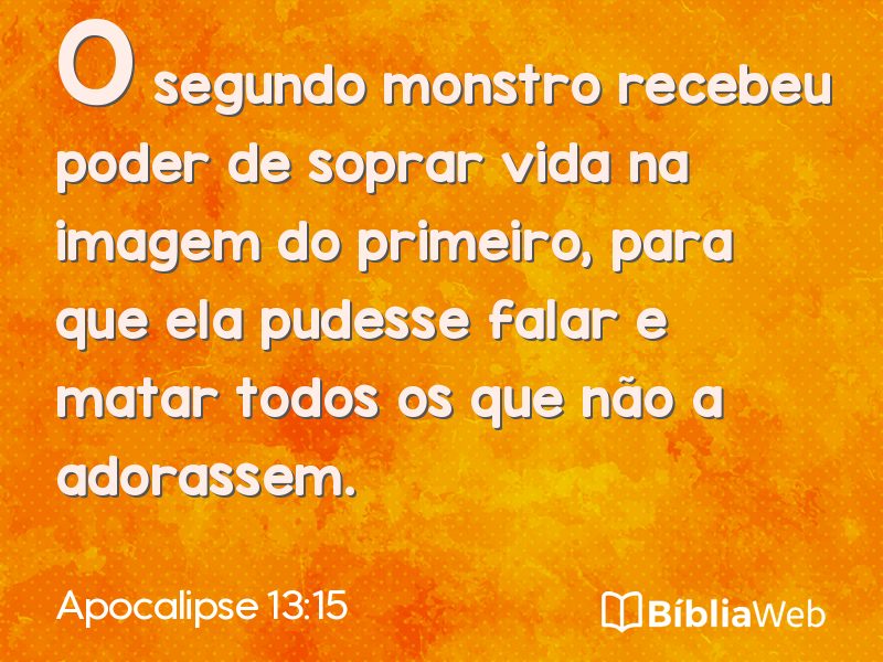 Apocalipse 13:15 em imagem para compartilhar