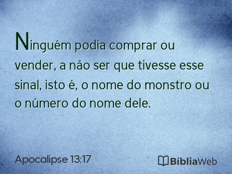 Apocalipse 13:17 em imagem para compartilhar