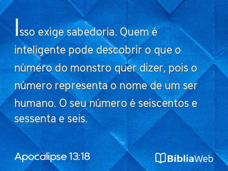 Apocalipse 13:18 em imagem para compartilhar
