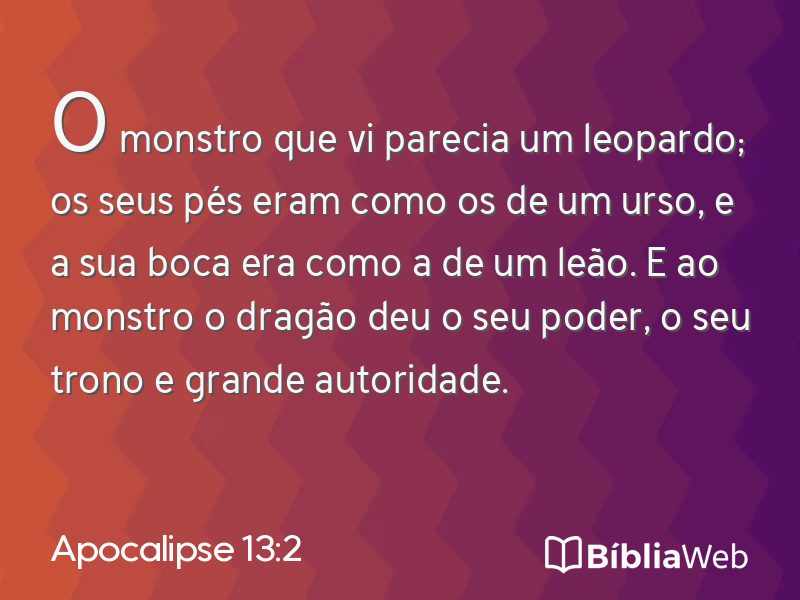 Apocalipse 13:2 em imagem para compartilhar