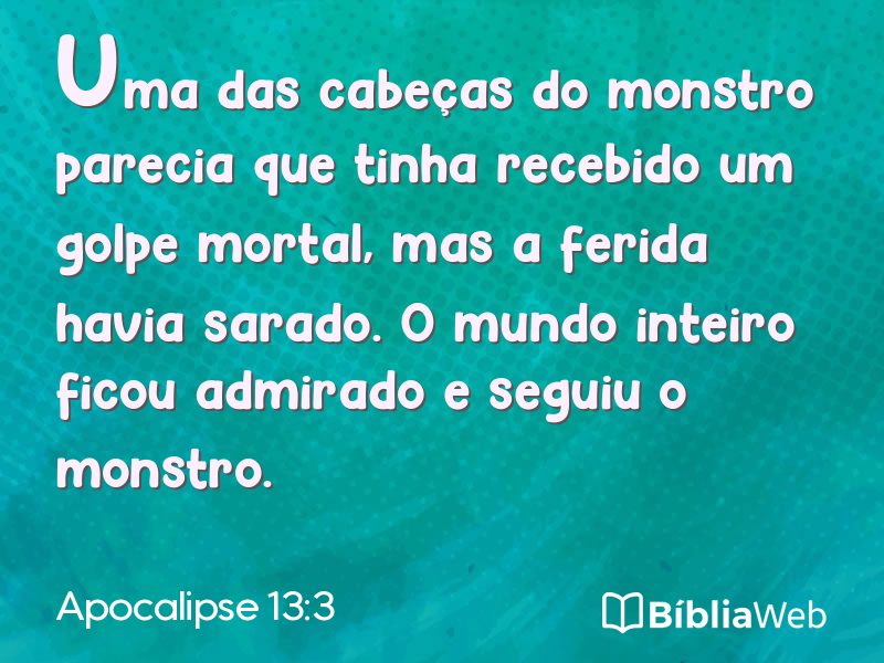 Apocalipse 13:3 em imagem para compartilhar