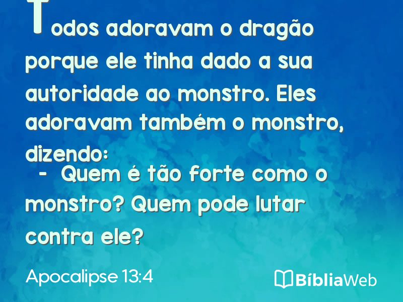 Apocalipse 13:4 em imagem para compartilhar