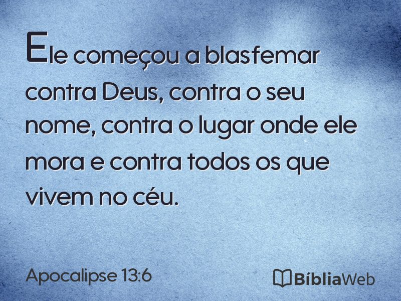 Apocalipse 13:6 em imagem para compartilhar