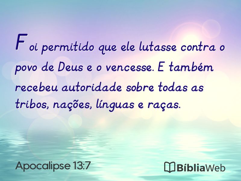 Apocalipse 13:7 em imagem para compartilhar