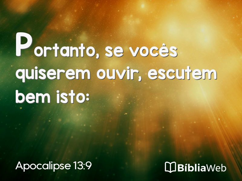 Apocalipse 13:9 em imagem para compartilhar