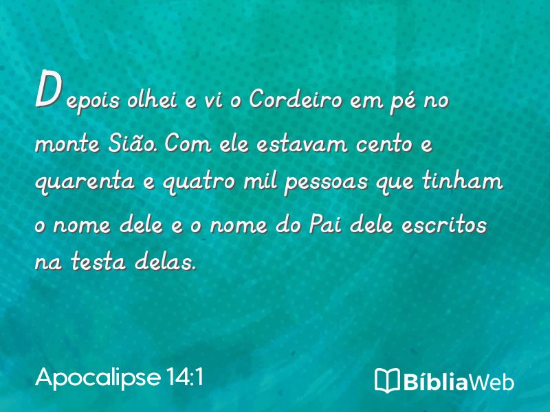 Apocalipse 14:1 em imagem para compartilhar