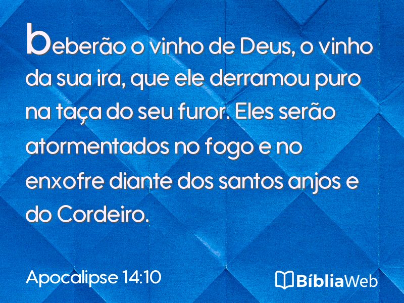 Apocalipse 14:10 em imagem para compartilhar
