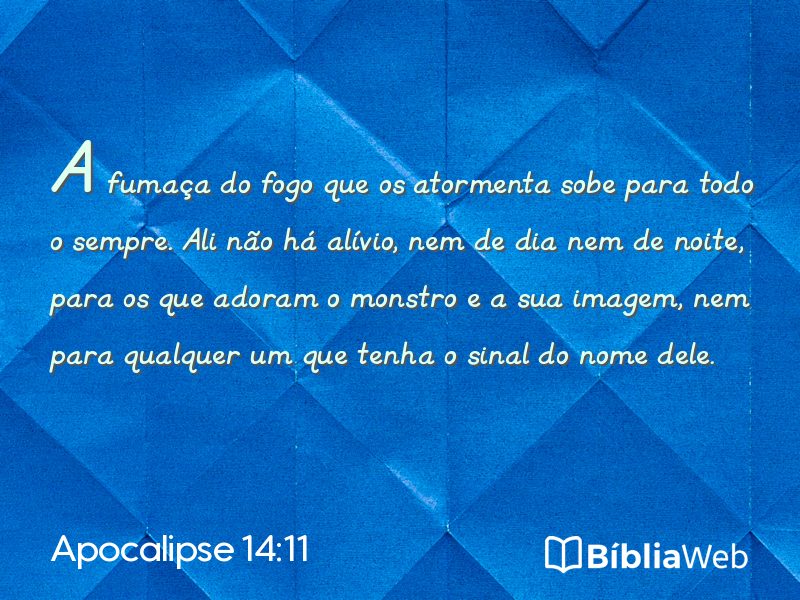Apocalipse 14:11 em imagem para compartilhar