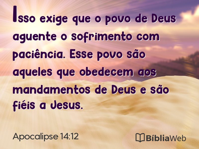 Apocalipse 14:12 em imagem para compartilhar