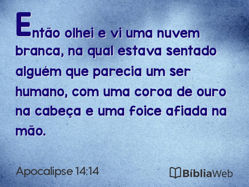 Apocalipse 14:14 em imagem para compartilhar