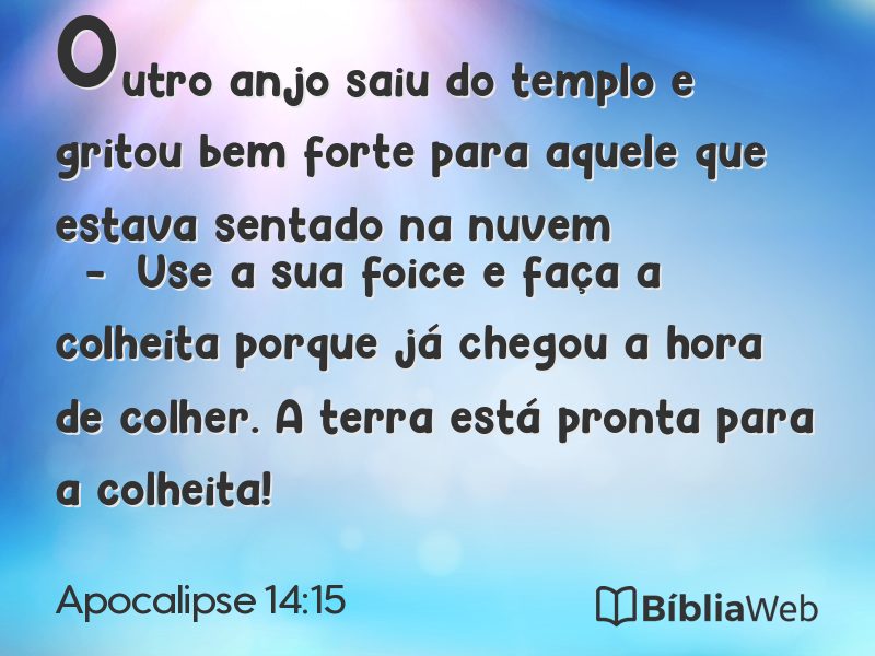 Apocalipse 14:15 em imagem para compartilhar