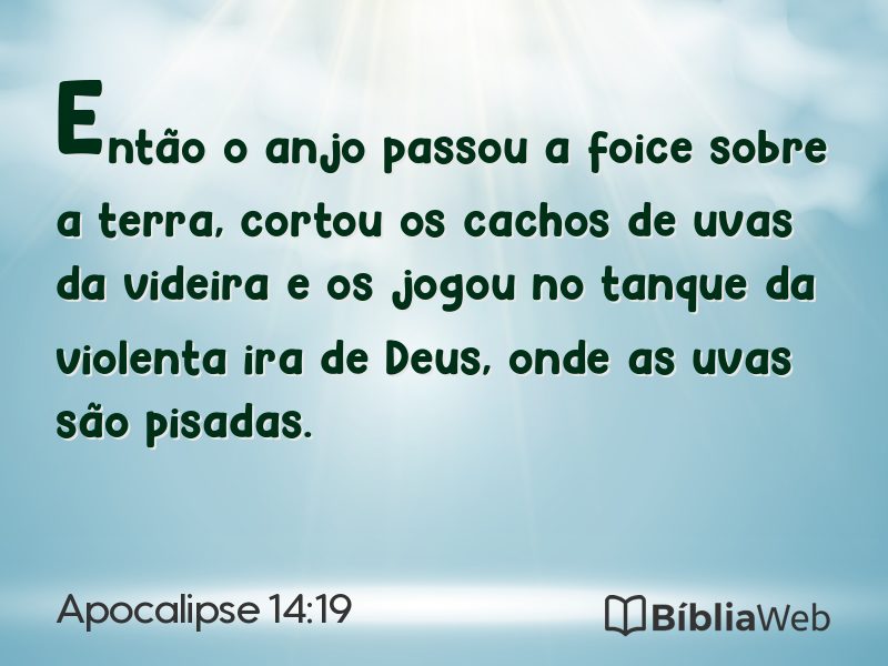 Apocalipse 14:19 em imagem para compartilhar