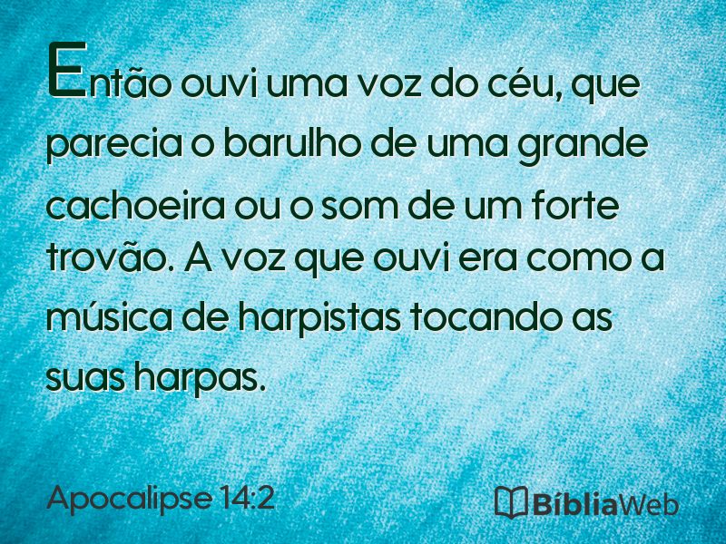 Apocalipse 14:2 em imagem para compartilhar