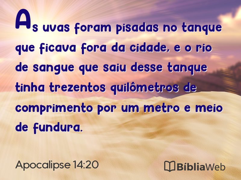 Apocalipse 14:20 em imagem para compartilhar