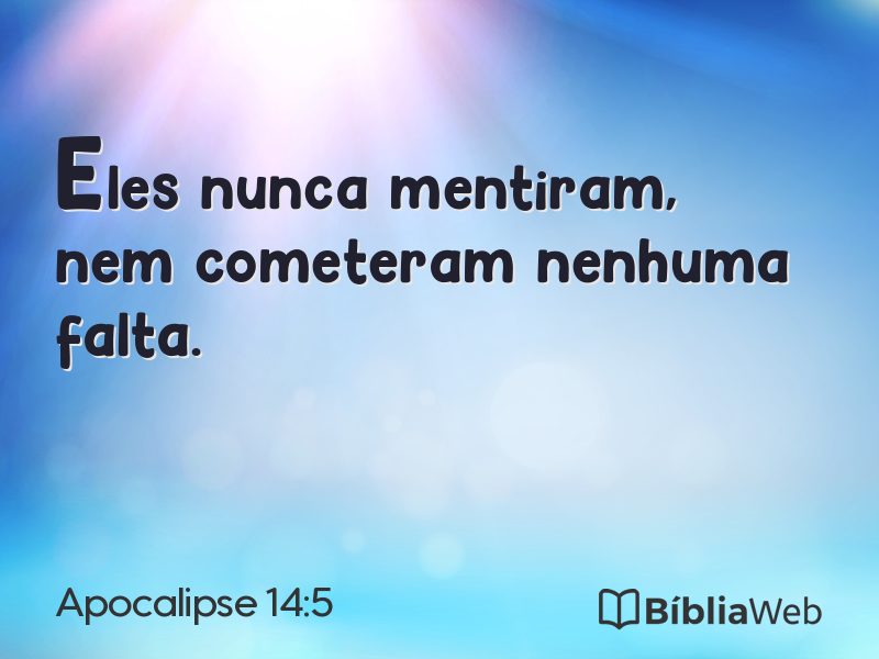 Apocalipse 14:5 em imagem para compartilhar