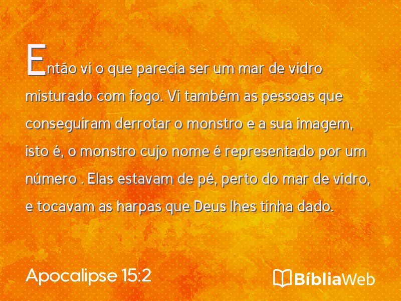 Apocalipse 15:2 em imagem para compartilhar