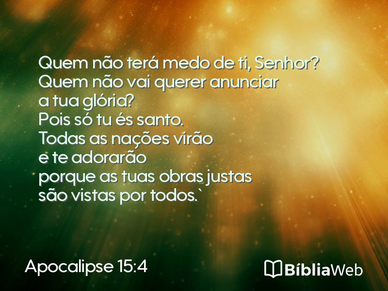 Apocalipse 15:4 em imagem para compartilhar