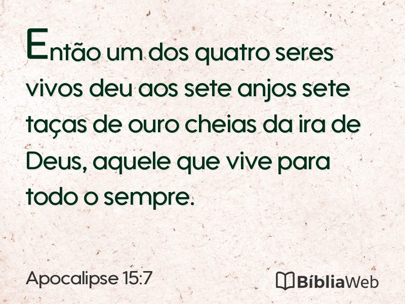 Apocalipse 15:7 em imagem para compartilhar