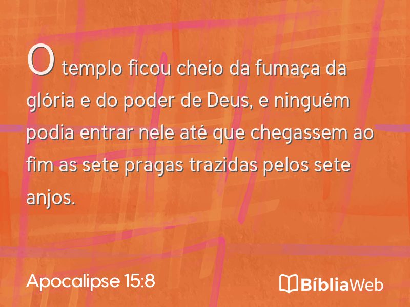 Apocalipse 15:8 em imagem para compartilhar