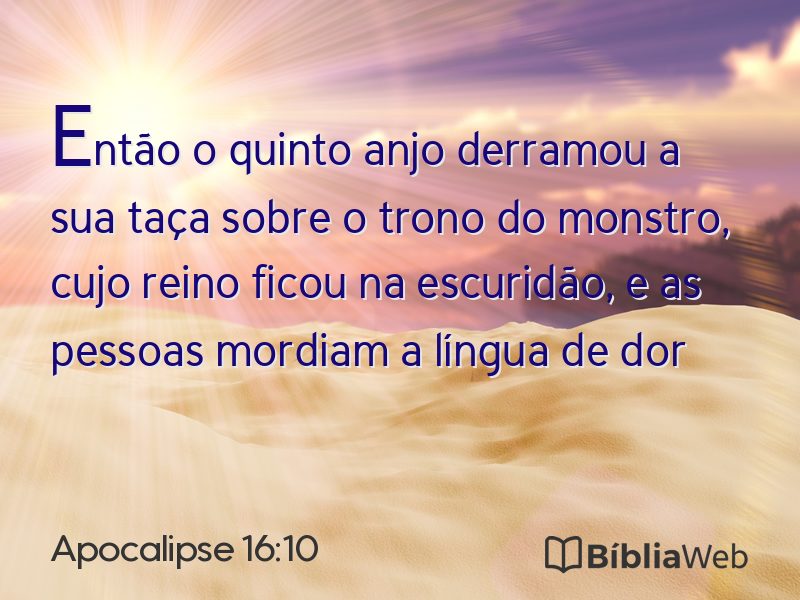Apocalipse 16:10 em imagem para compartilhar