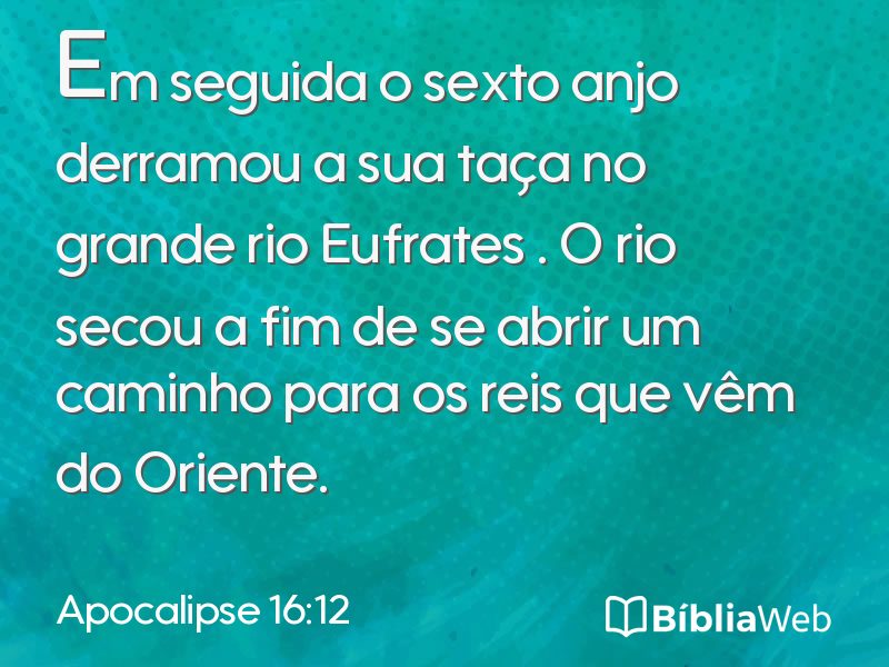 Apocalipse 16:12 em imagem para compartilhar