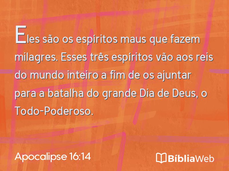 Apocalipse 16:14 em imagem para compartilhar