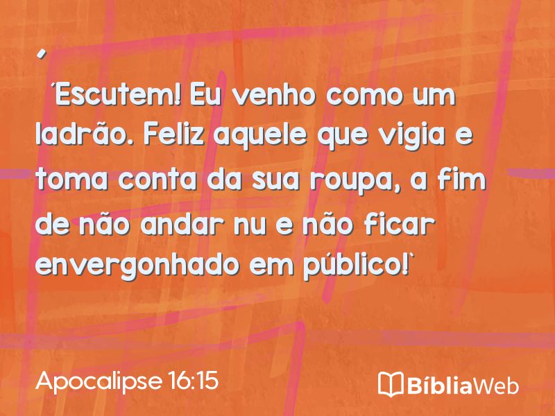 Apocalipse 16:15 em imagem para compartilhar