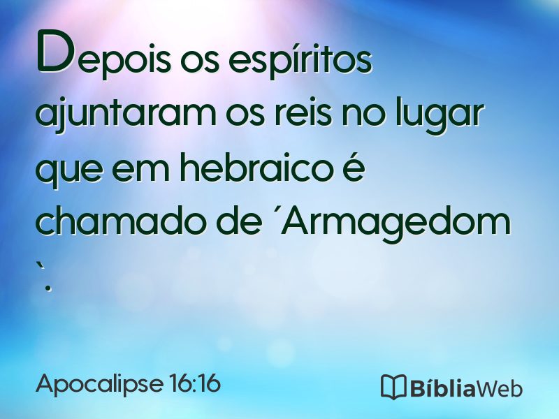 Apocalipse 16:16 em imagem para compartilhar
