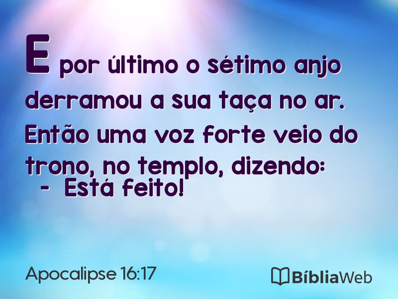 Apocalipse 16:17 em imagem para compartilhar