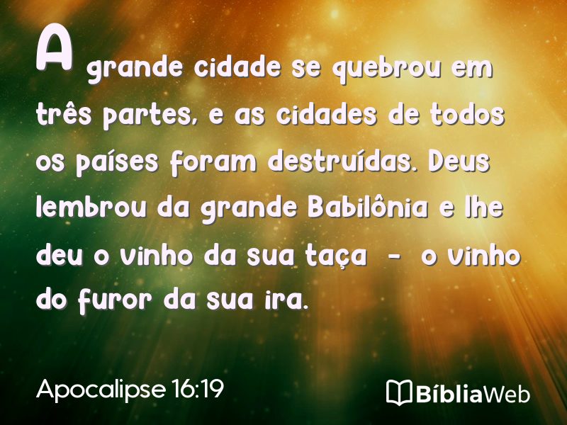 Apocalipse 16:19 em imagem para compartilhar
