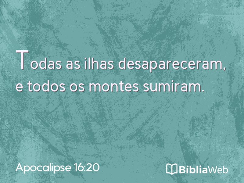 Apocalipse 16:20 em imagem para compartilhar