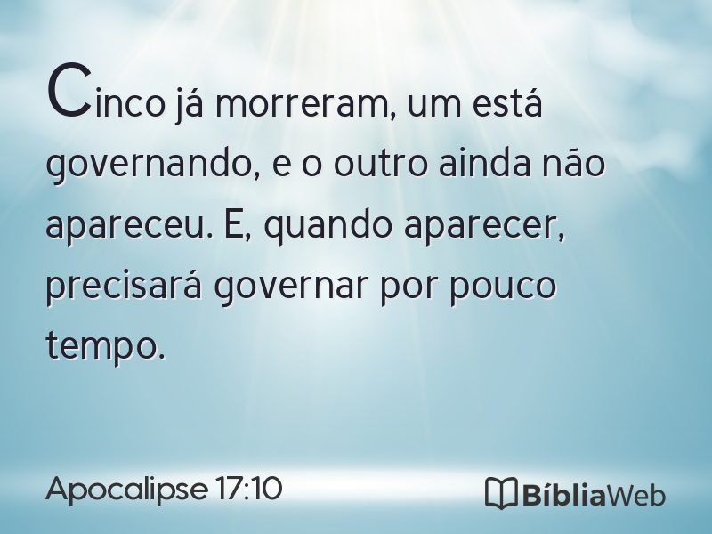 Apocalipse 17:10 em imagem para compartilhar
