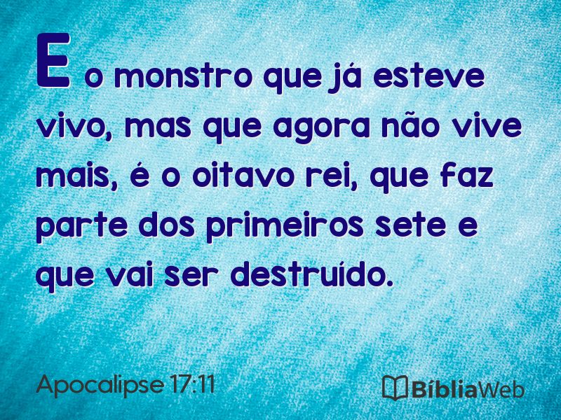 Apocalipse 17:11 em imagem para compartilhar