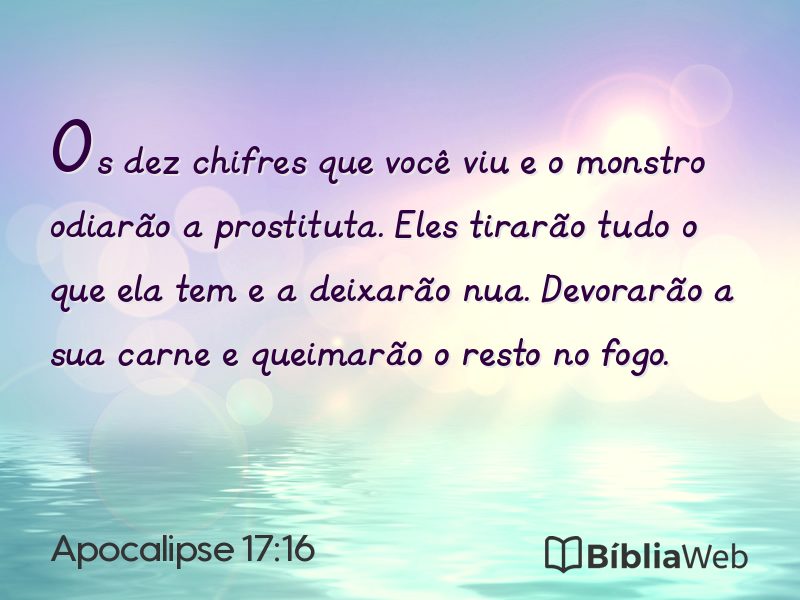 Apocalipse 17:16 em imagem para compartilhar