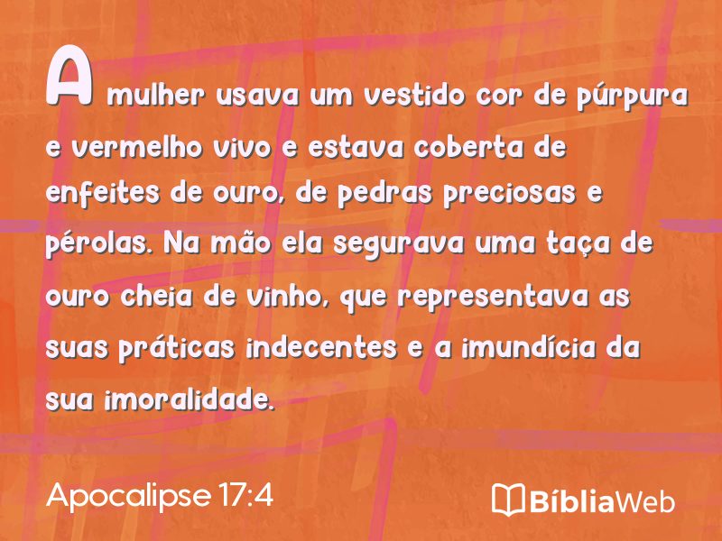 Apocalipse 17:4 em imagem para compartilhar