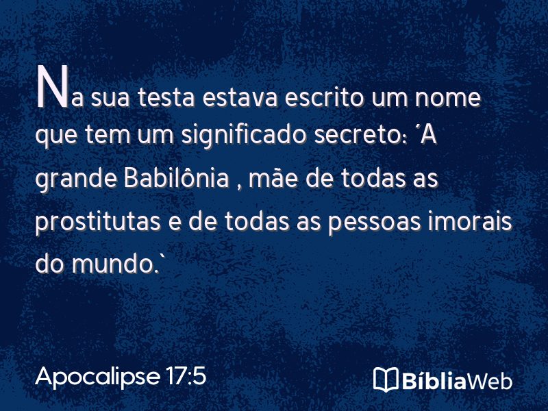 Apocalipse 17:5 em imagem para compartilhar
