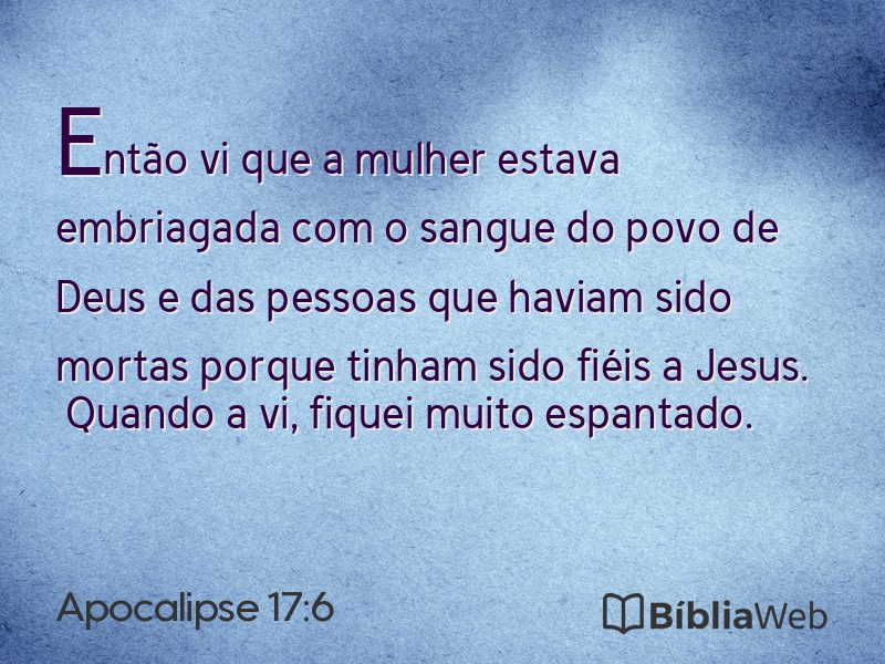 Apocalipse 17:6 em imagem para compartilhar