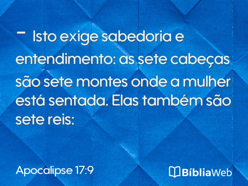 Apocalipse 17:9 em imagem para compartilhar