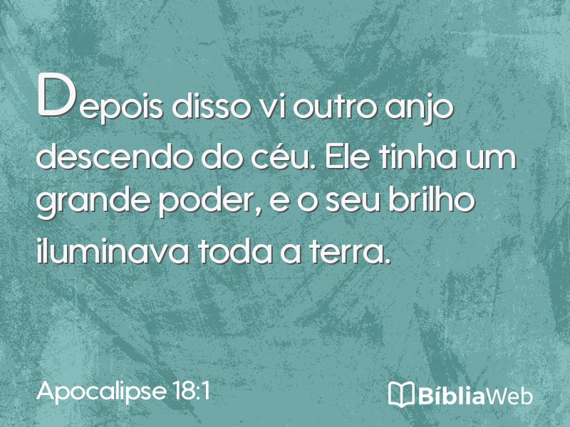Apocalipse 18:1 em imagem para compartilhar