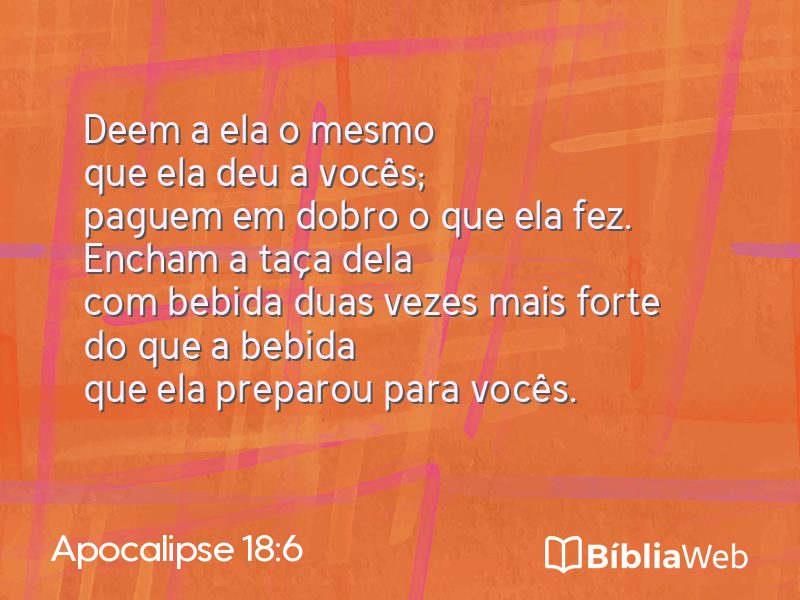 Apocalipse 18:6 em imagem para compartilhar
